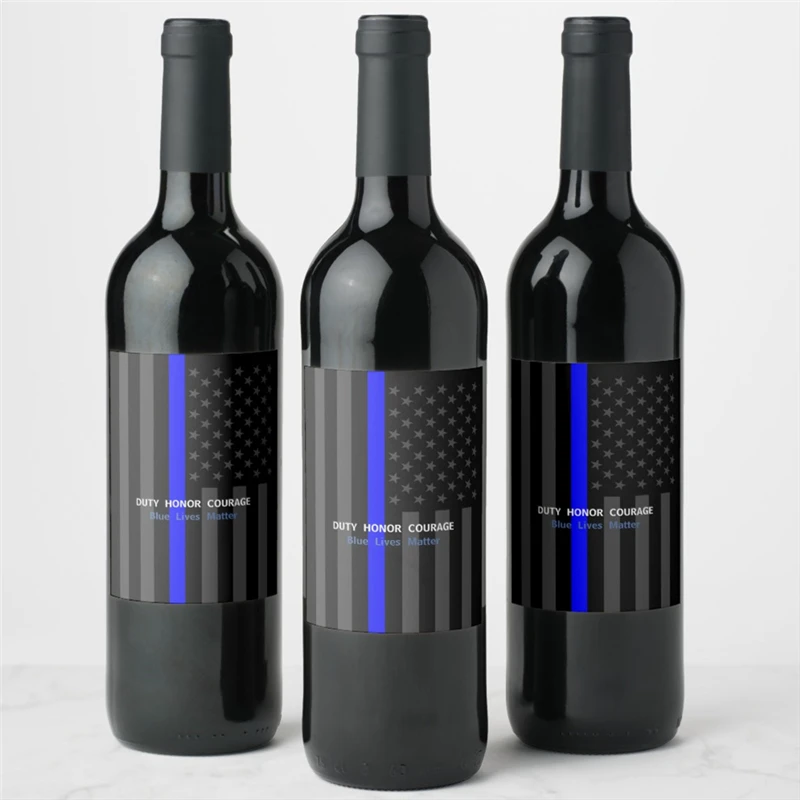 Персонализированный Флаг США тонкая синяя линия символический