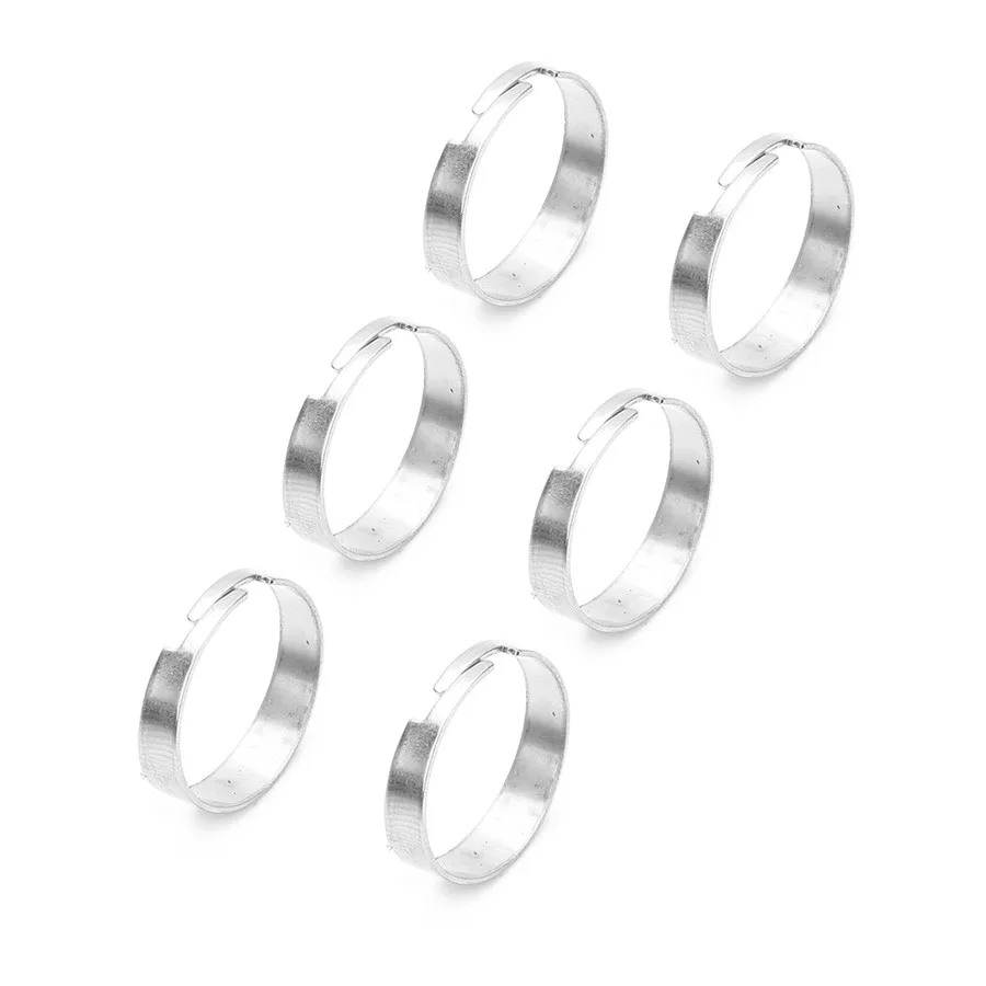 

Ckysee 20Pcs/lot 18mm Inner Diameter Stainless Steel Blank Ring Base DIY Jewelry Rings Making Handmade Materials F16830