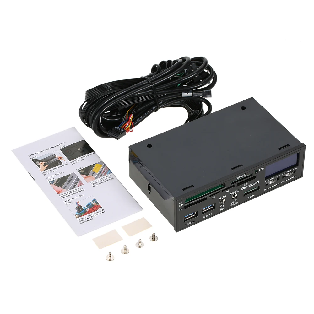 STW Многофункциональный USB 3 0 концентратор eSATA порт внутренний кард ридер