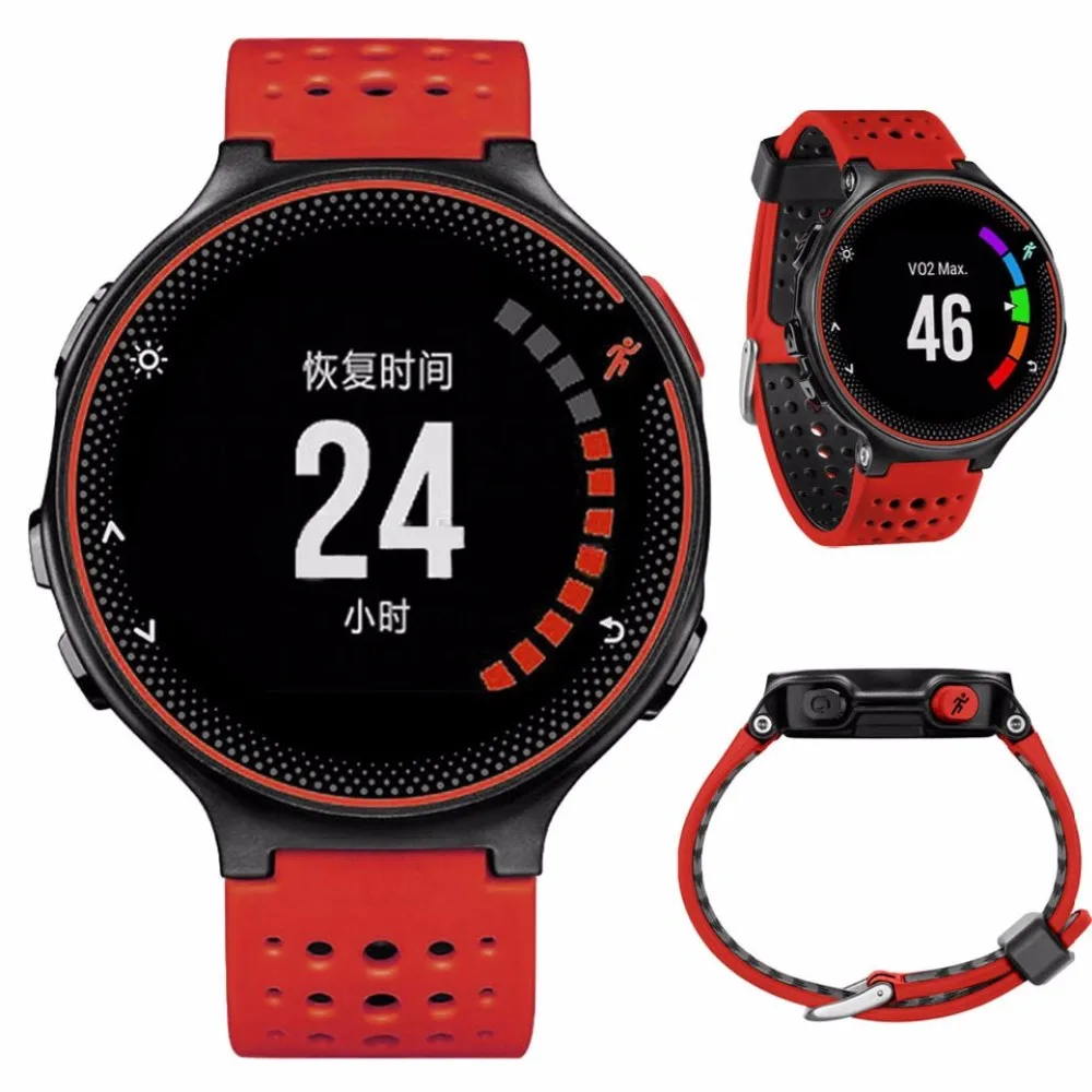 Ремешок для наручных часов 2 в 1 сменный мягкий силиконовый браслет Garmin Forerunner