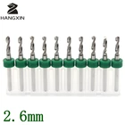 Набор бит PCB из Карбида Металла фрезерный станок с ЧПУ дерево Dremel 2,0 мм -- 2,6 мм сверлильный лазерный гравировальный станок ручное сверло 10 шт. инструменты