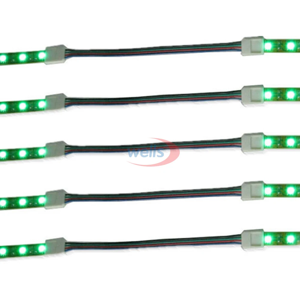 5-100 шт. 2pin 3pin 4pin 5pin 6pin разъем с Двойным Зажимом соединительный кабель с разъемом кабеля для 3528 WS2812 5050 RGB/RGBW/RGBWW светодиодный полосы светильник