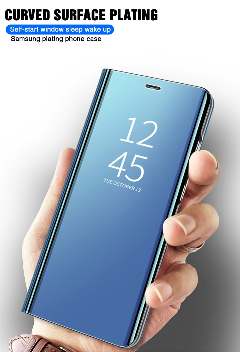 Прозрачный зеркальный чехол для смартфона Samsung Galaxy S9 S8 S7 S6 Edge Plus Note 8 9 для Samsung A50 A70 A40 A30 A20 A10