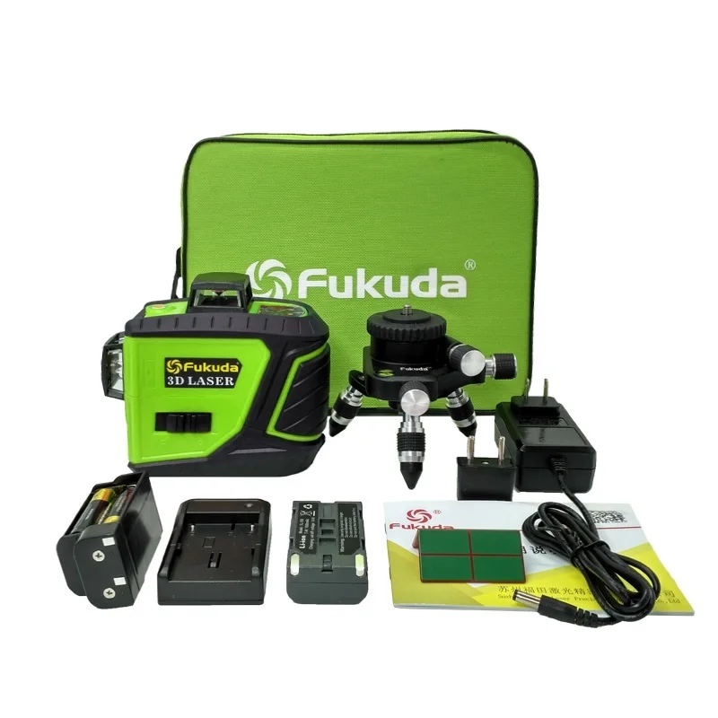 Green 1 Fukuda обновленная версия 12 линий 3D 93T лазерный уровень самонивелирующийся 360 горизонтальный и вертикальный крест красный и зеленый лазерный луч линии - Цвет: Green 1