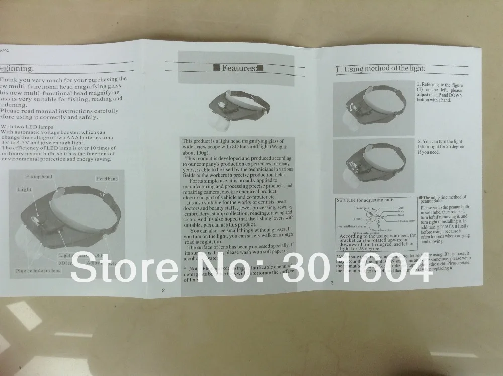 Free shipping Helmet magnifier 1.2X 1.8X 2.5X 3.5X LED head magnifying glass MG81001-A | Инструменты