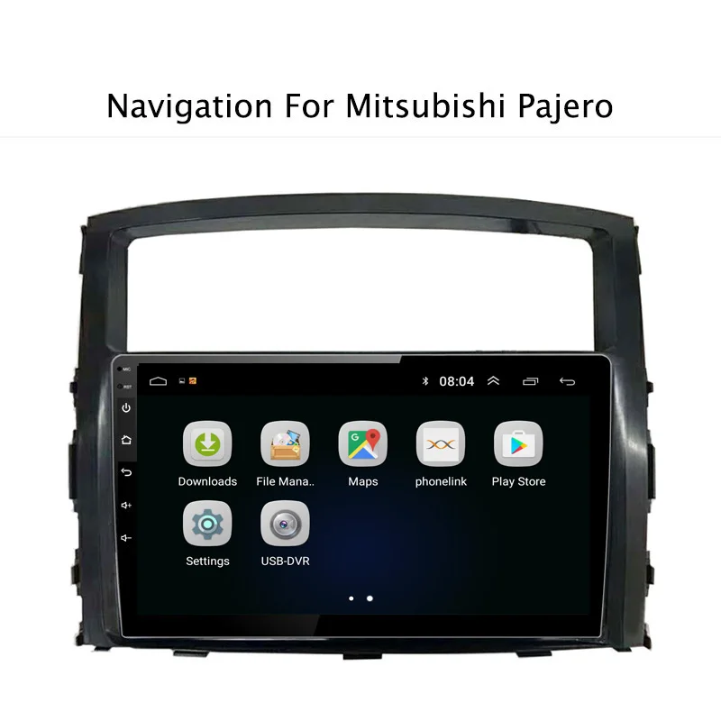 Ectwodvd 9&quot Android 8.1 Car DVD Player GPS Navigation For Mitsubishi Pajero 2006 2007 2008 2009 2010 2011 With Radio Stereo |