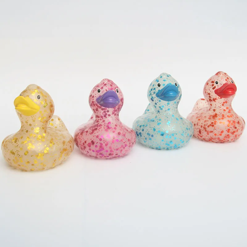 4pcs 6 шт. детская Когнитивная плавающая игрушка с блестками Duckie безопасные и нетиоксичные материалы это может быть подарок на день рождения для ребенка - Цвет: 4pcs