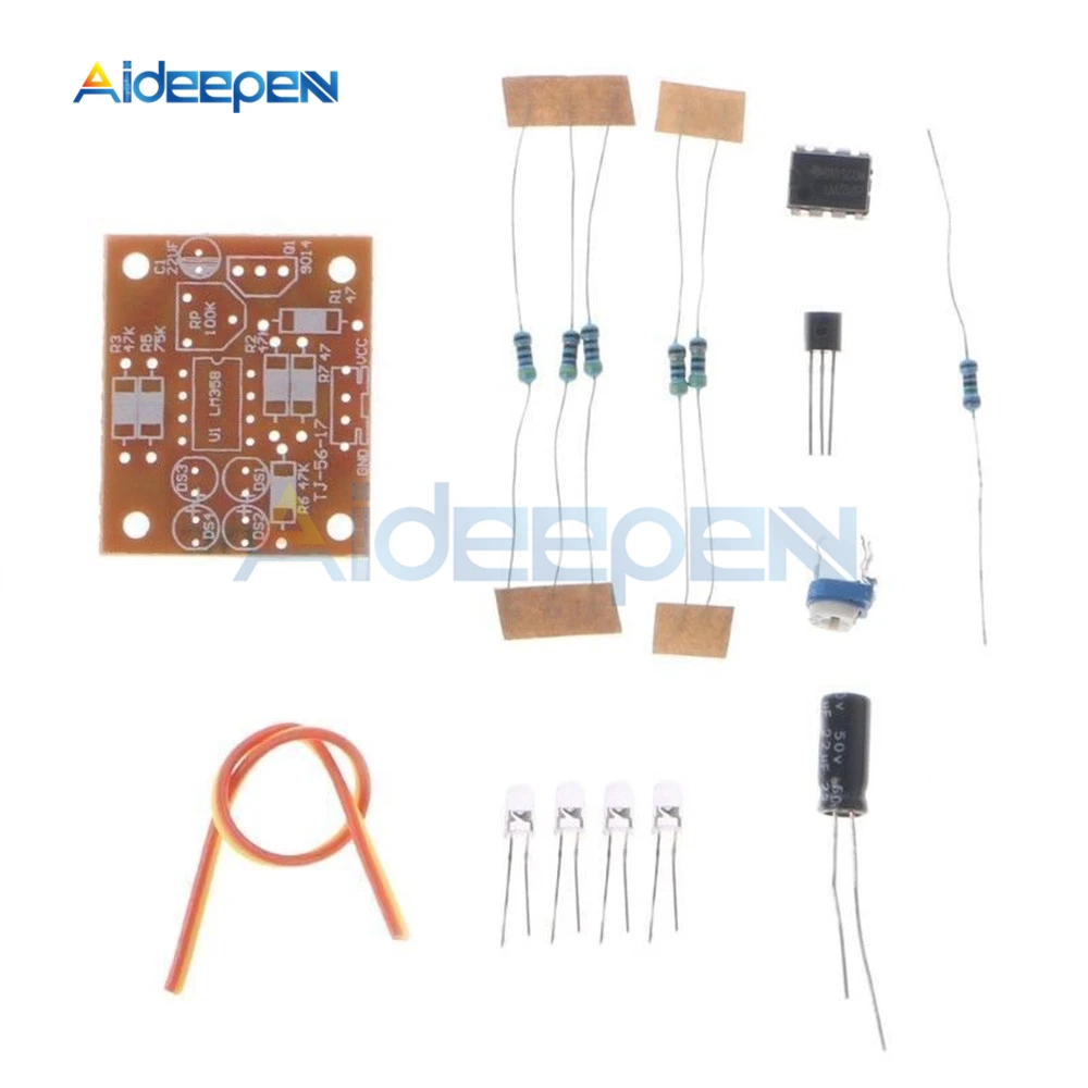 LM358 дыхательный светильник люкс Синий мигающий светодиодный светильник DIY наборы интересные электронные компоненты продукта DIY дыхательный светильник