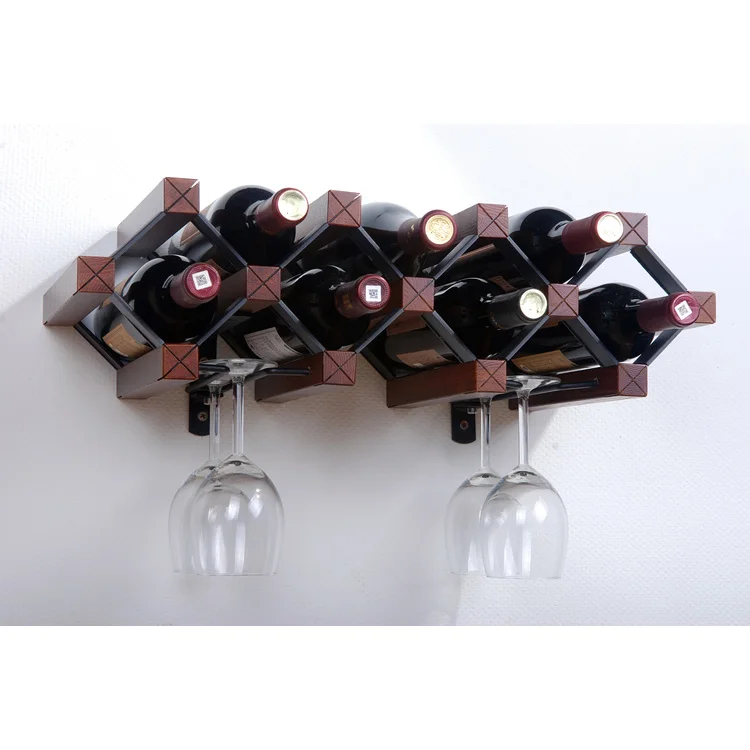 Вино рамка деревянный винный шкаф настенный тип творческий столовая гостиная