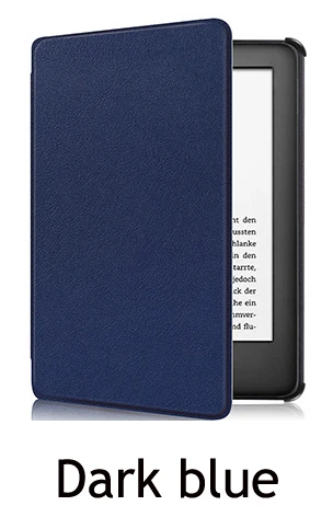 Dark blue Кожаный чехол для kindle Версия Электронная книга оболочка экран пленка pu кожа для kindle Молодежная версия - Цвет: Dark blue
