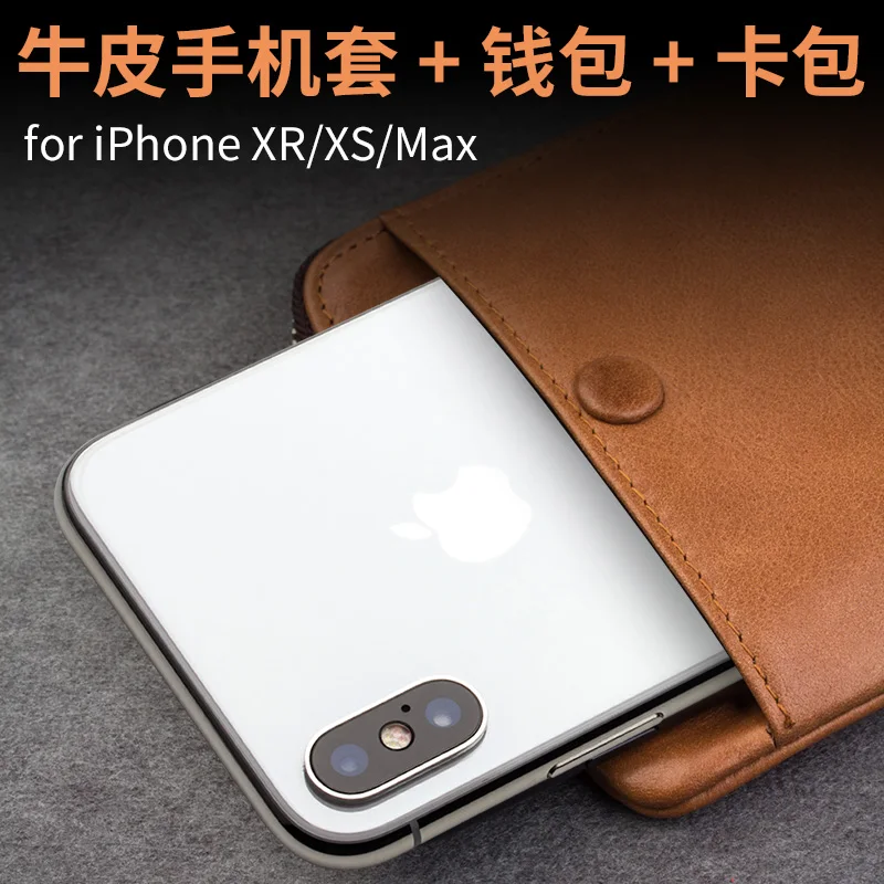 Чехол-кошелек из натуральной кожи для iPhone X XS XR Max, Роскошный чехол для телефона с отделением для карт, чехол для iPhone X XS XR Max