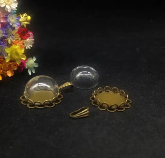5 шт. смешанных размеров очаровательные полустеклянные пузырьки двойная