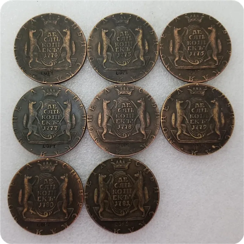 1764-1781 Россия 10 копеек Монета КОПИЯ памятные монеты-копия монеты медаль коллекционные монеты