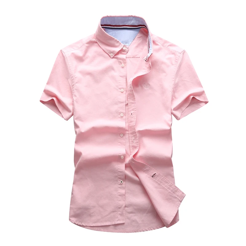 Летние мужские рубашка повседневные короткие рукава Мужские рубашки Camisas