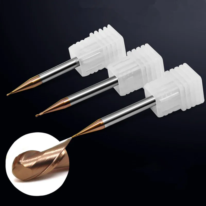 1 шт. НАБОР КОНЦЕВЫХ ФРЕЗ из карбида вольфрама HRC55 с прямым хвостовиком и ЧПУ toos 0 2