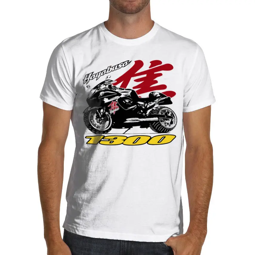 Футболка Hayabusa Racer мужская с коротким рукавом мягкий хлопок белый или серый цвета