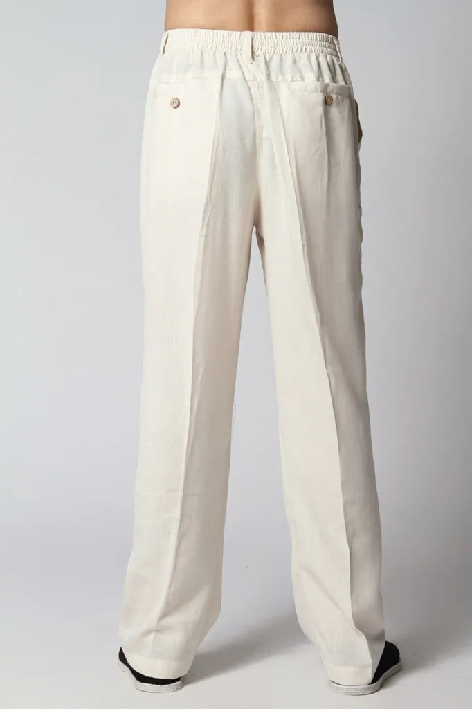 Лидер продаж бежевые традиционные китайские мужские брюки кунг фу повседневные