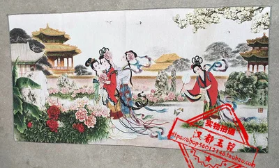 

Antique Brocade Embroidery Painting (Four Beautiful Women. Horizontal Edition)