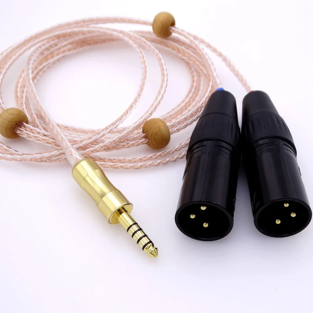 30 см 16 ядер Гибридный посеребренный 4 мм до 2 XLR 3Pin аудио кабель-адаптер для sony NW-WM1Z