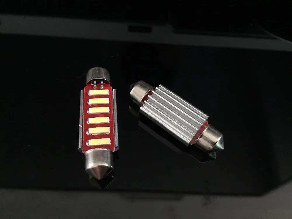 4 шт. 31 мм 36 39 41 Купол ~ 6SMD светодиодный гирлянда для салона автомобиля лампа чтения