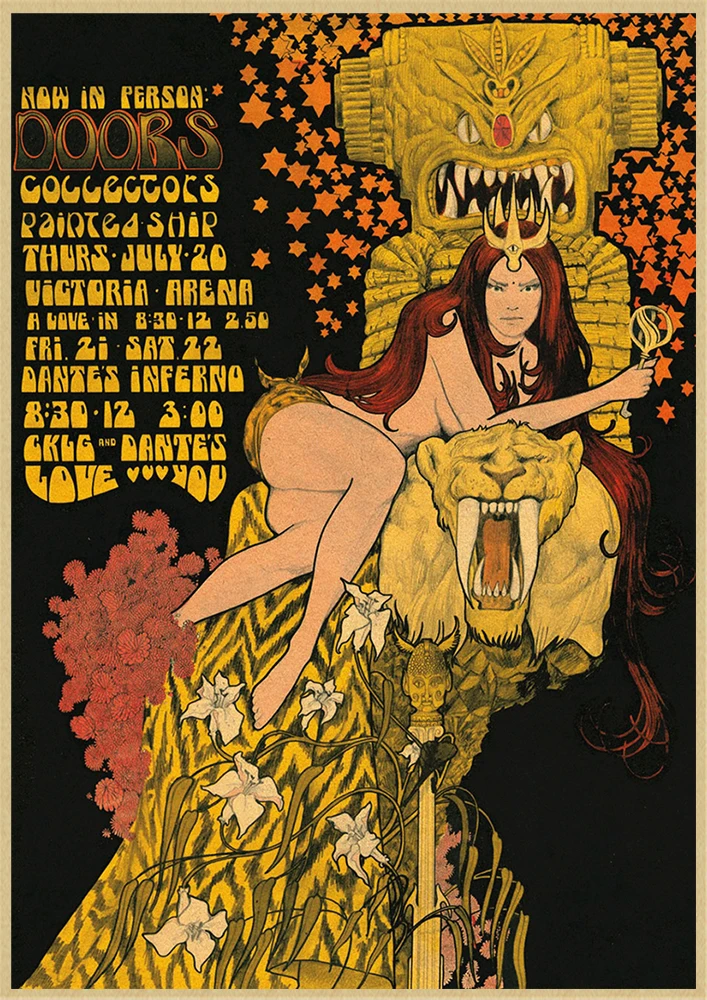 Винтаж Ретро Рок-Группа Музыка двери Jim Morrison матовая крафт-бумага плакат стены стикеры домашний декор