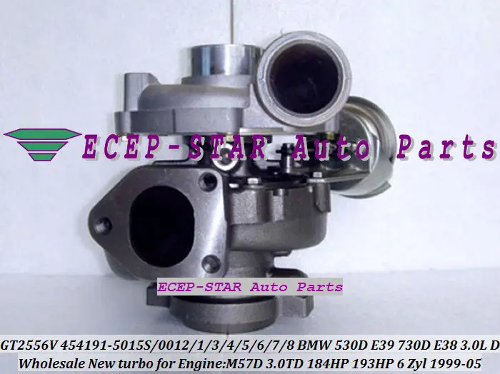 Акция GT2556V 454191 5015S 5012S 0001/3/4/5/6/7/8/10 турбо для BMW 530D E39 730D E38 M57D M57 D30 3.0L|turbo rabbit|turbo greend30