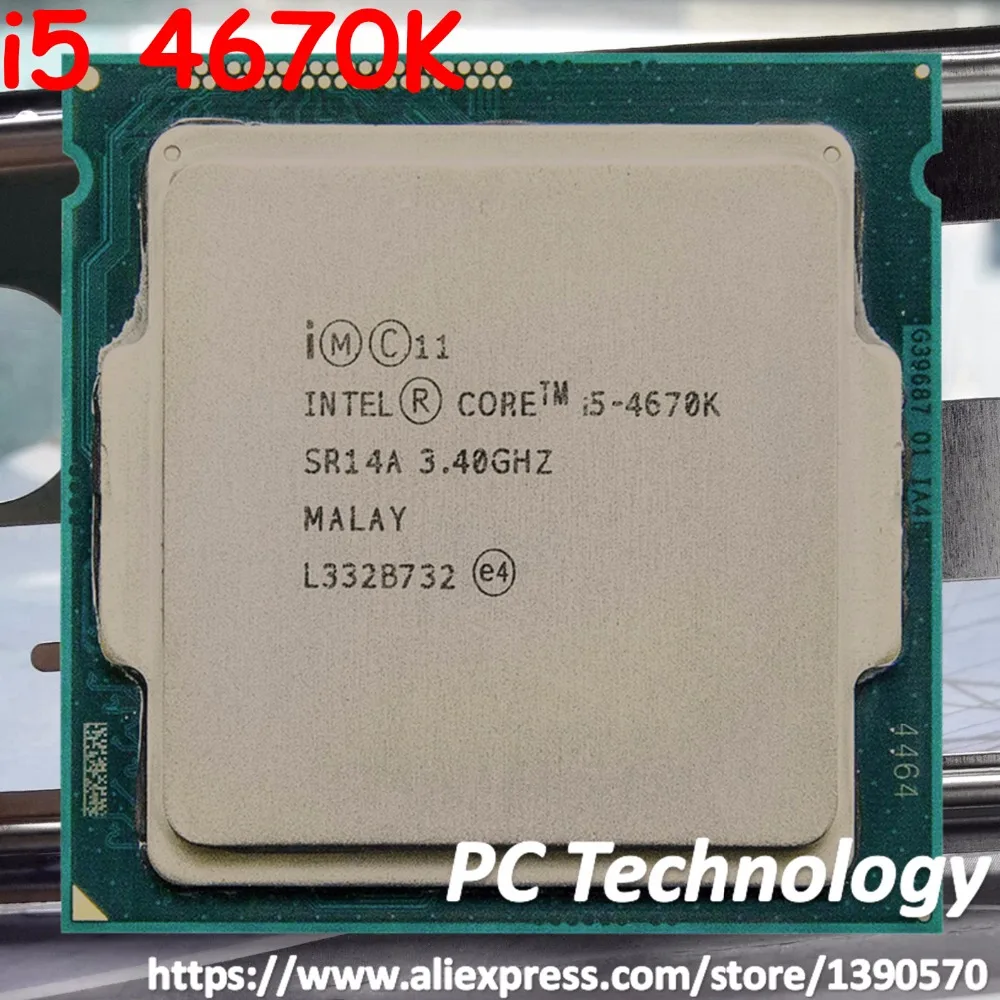 Оригинальный процессор Intel core i5 4670K SR14A 3 40 ГГц 6 м 84 Вт 22 нм LGA1150 четырехъядерный для