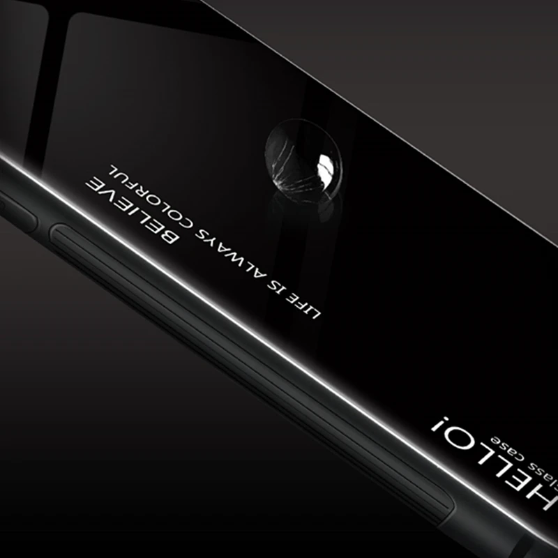 Ультратонкий стеклянный Чехол 9H с градиентом Авроры для Oneplus 6 1 + черный мягкий