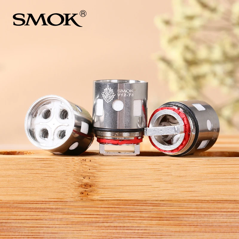Оригинальная катушка атомайзера SMOK V12 3 шт. Q4/X4/T6/T8/T12 0 12 Ом/0 15 Ом 60 350 Вт для бака