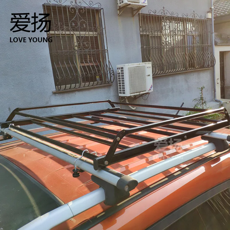 Универсальный качественный стальной простой багажник для крыши черный