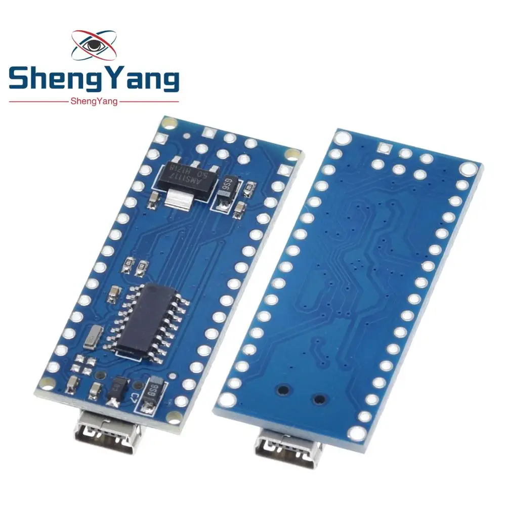 1 шт. акция для arduino Nano 3,0 Atmega328 контроллер совместимый модуль платы PCB макетная плата без USB V3.0