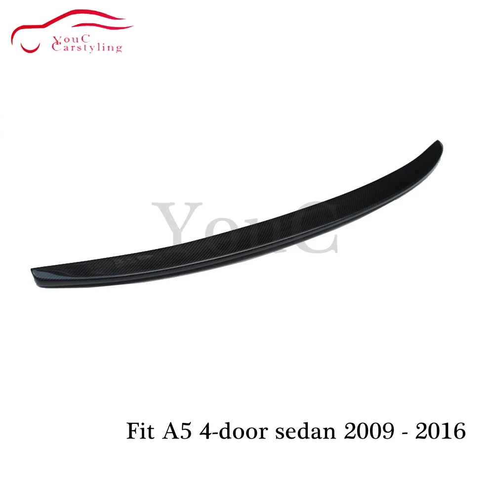 Спойлер S5 из углеродного волокна задний бампер губа багажника для Audi A5 4-дверный