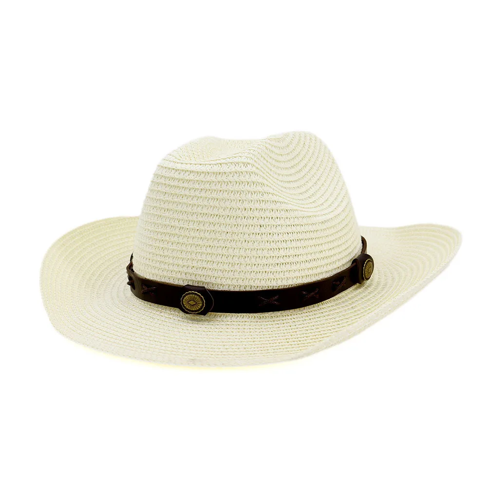 BUTTERMERE Hat Cowboy Mens Panama Hat Summer Beach Straw Hat Black Women Casual Hat New Arrival Cowboy Cap
