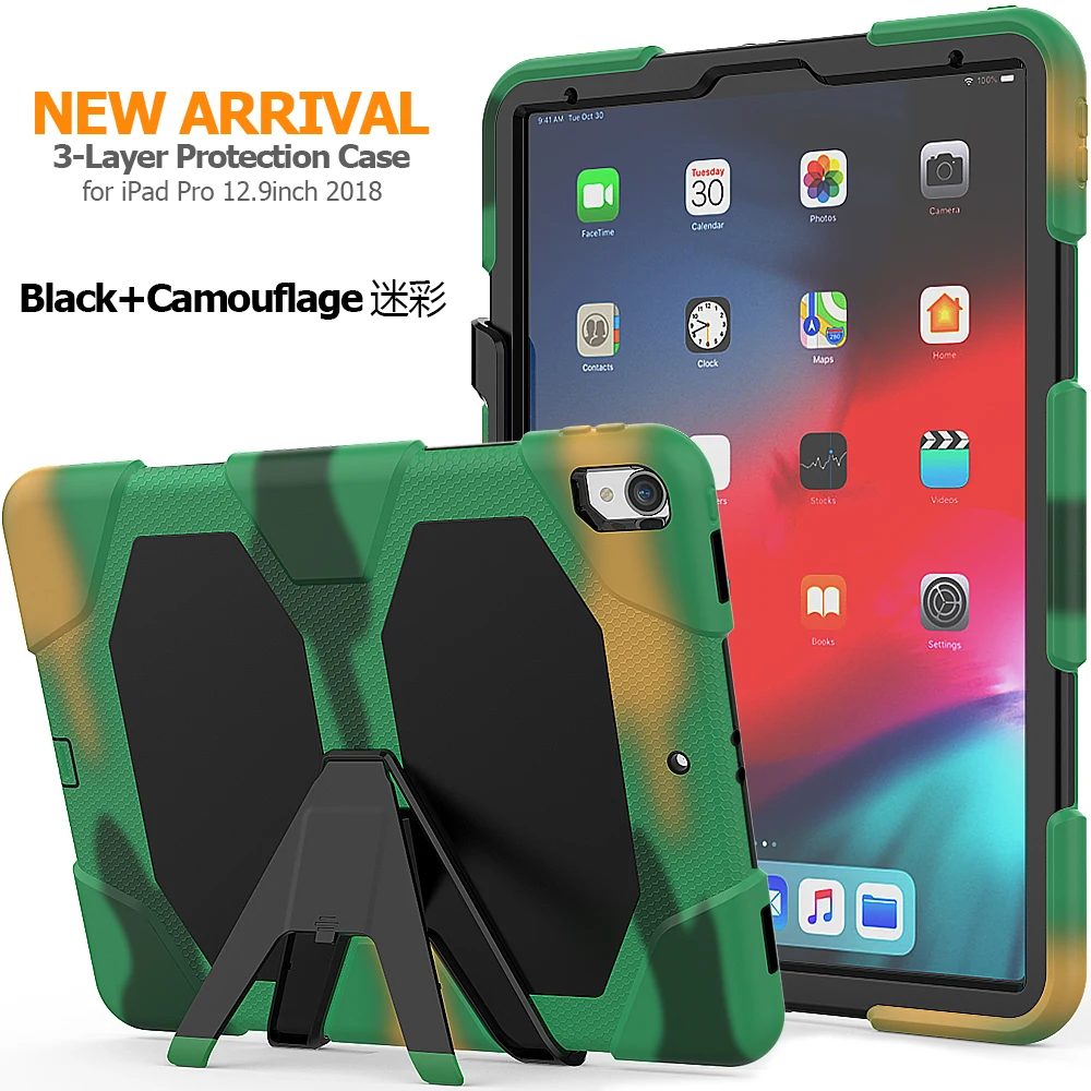 Чехол для ipad pro 12,"() панцири подставки Крышка для Apple ipad pro 12,9 дюймов Heavy Duty PC+ Силиконовый защитный плёнки ручка