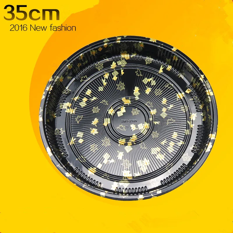 * Для любителей суши 35 см большая круглая тарелка для пластиковая с крышкой