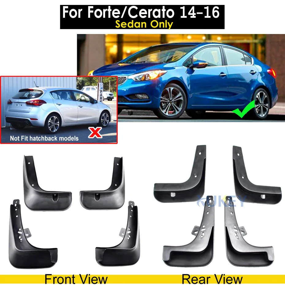 Брызговики XUKEY для Kia Rio Soul Cerato Spectra Forte Optima Sportage K3 K5 X-line KX Cross Брызговики - Цвет: Cerato 14-16 Sedan