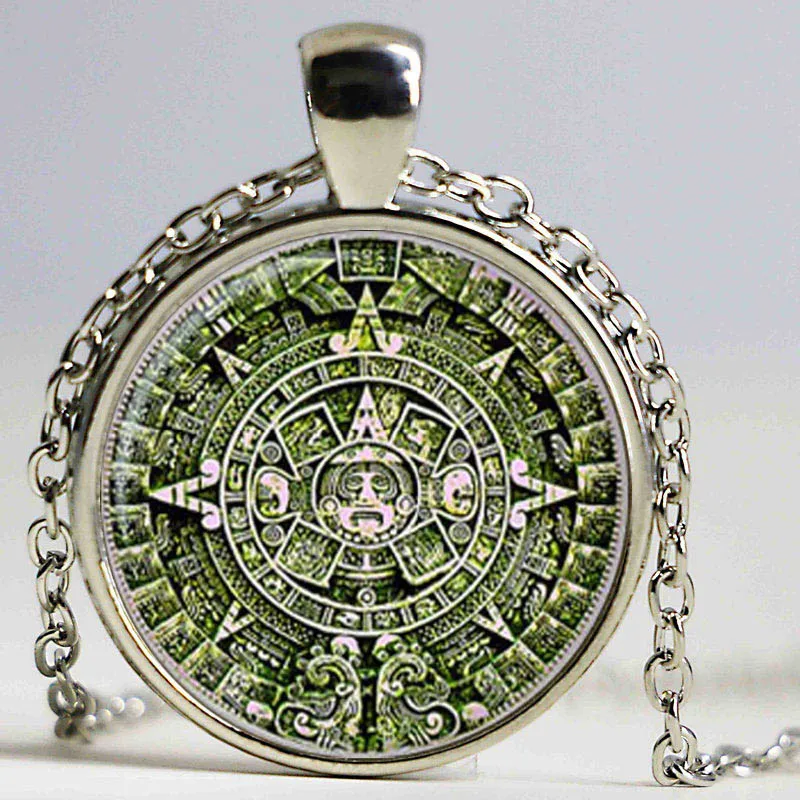 New Fashion Aztec Calendar necklace Sun Stone pendant jewelry Art Glass Pendant | Украшения и аксессуары