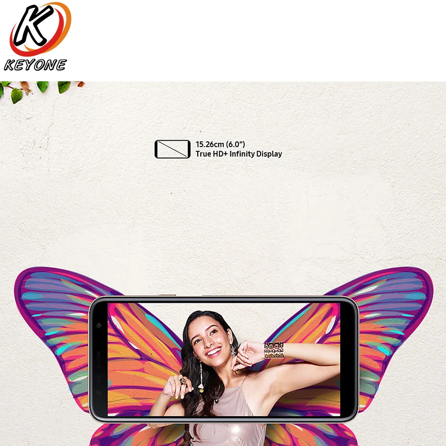 Samsung Galaxy J6 + мобильный телефон экран 6 дюймов 3 Гб ОЗУ 32 ПЗУ двойная задняя камера 13
