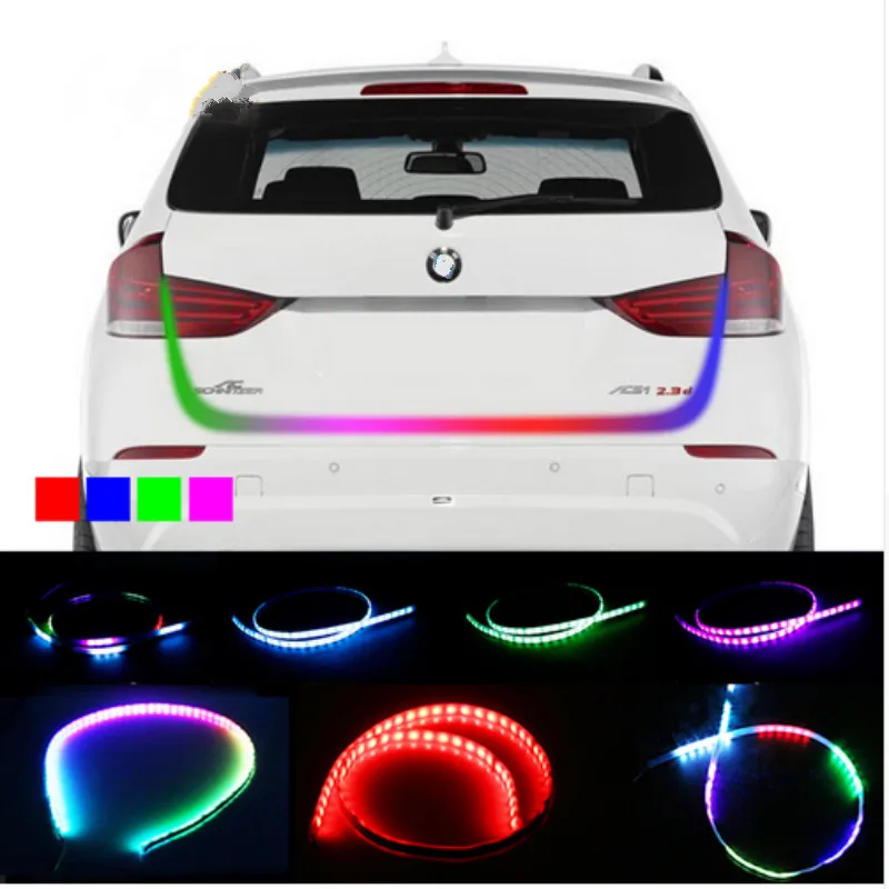 Струящийся светодиодный RGB красочный Автомобильный свет багажника для Nissan Qashqai j11 Juke X-trail T32 Tiida Note Almera Primera Pathfinder Teana