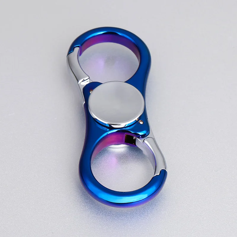 blue Finger spinner брелок для ключей handspinner брелок для ключей Пряжка для брюк креативный sleutelhanger chaviro llaveros hombre - Цвет: blue