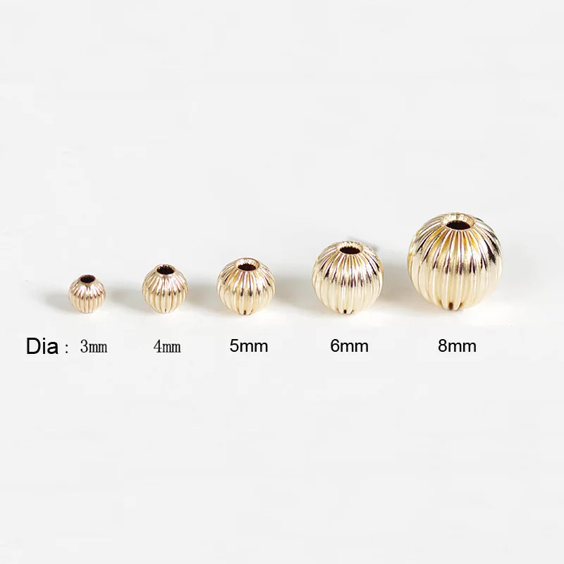 10 шт. круглые бусины в форме тыквы 3 8 мм|spacer beads|beads spacers beadsfor jewelry making |