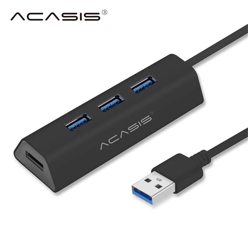 Acasis USB 3 0 концентратор 4 порта алюминиевый мульти usb-хаб с адаптером питания