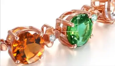 Женский браслет из розового золота Everoyal очаровательный цвета кристаллов