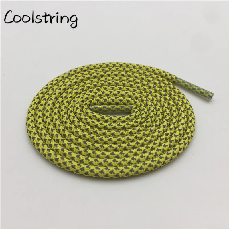 Coolstring выделить 3 м круглые шнурки отражающие Цветной обуви строка Прохладный светло-фиолетовые кружевные индивидуальная безопасность легко галстуком-бабочкой модная обжимной
