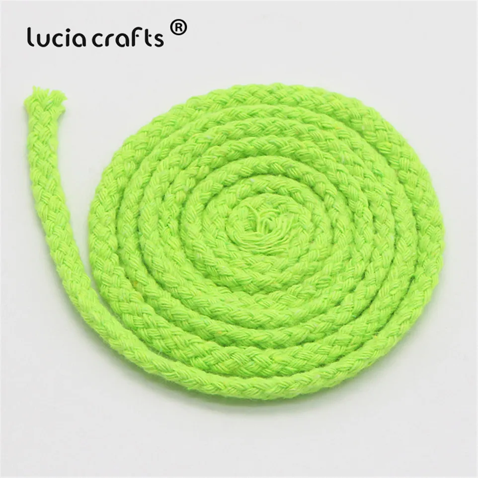 Lucia crafts, 5 м/22 м, разноцветные хлопковые шнуры, плетеная веревка, декоративный шнурок, шнурок, DIY, аксессуары для дома ручной работы W0210