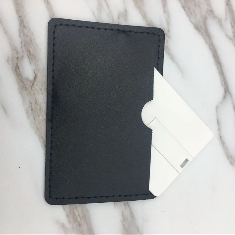 Card with leather 20 шт/партия Customzie логотип USB флэш-накопитель 4 ГБ 8 ГБ 16 ГБ 32 ГБ usb-флешки карта памяти U Stick - Цвет: Card with leather