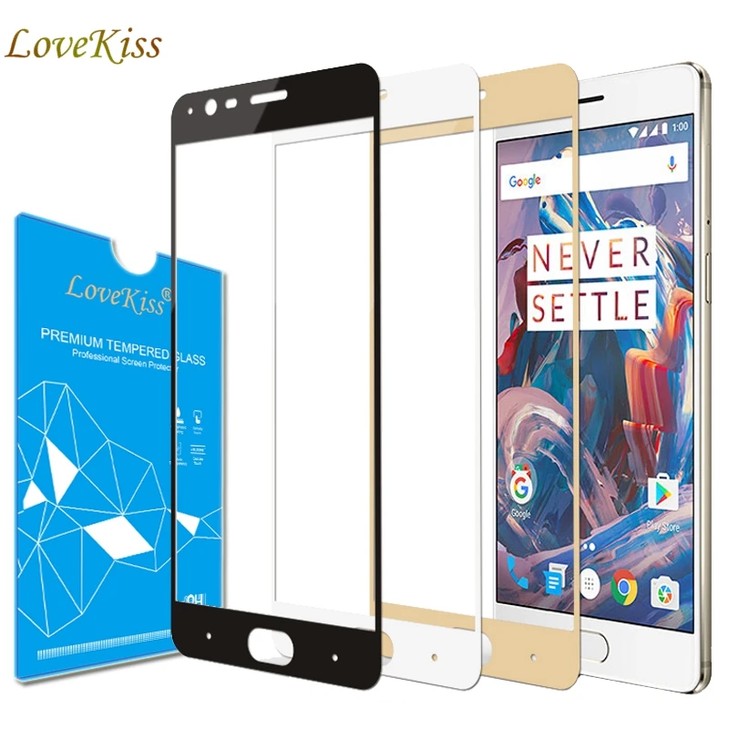 Полное покрытие из закаленного стекла для Oneplus 1 + 5 A5000 A3000 Three 3 3t Защитная пленка