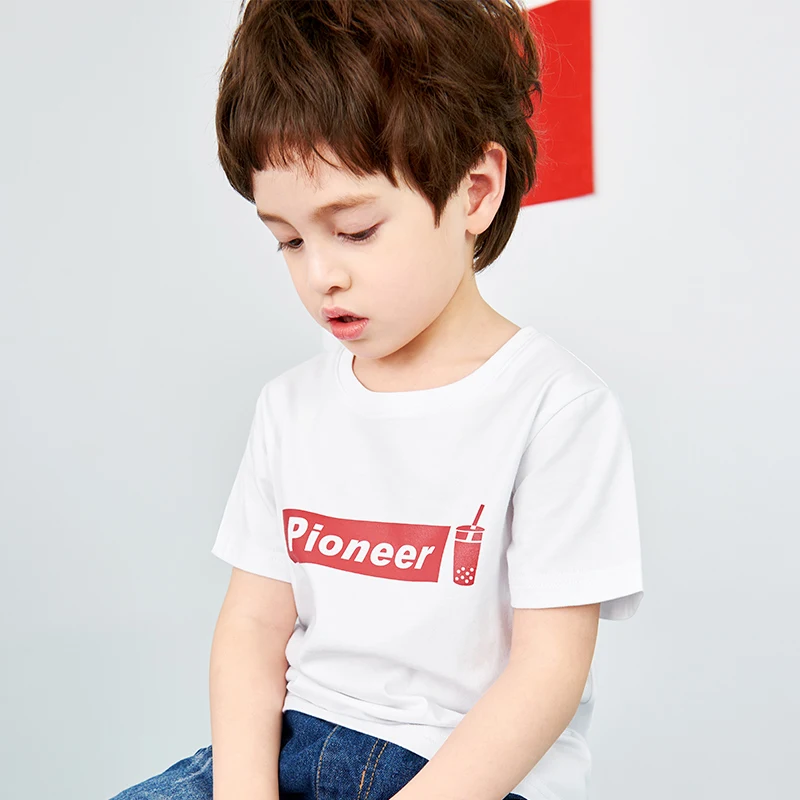 Pioneer kids/новая футболка с Короткими Рукавами Летняя принтом для мальчиков детская