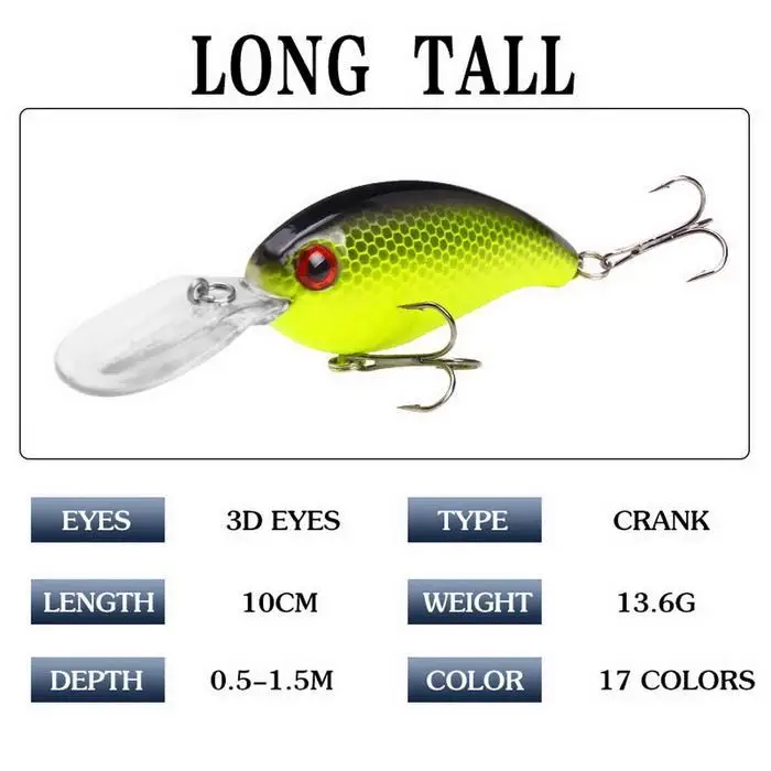 10 см рыболовные приманки воблеры Кривошип искусственный Жесткий Приманка Topwater