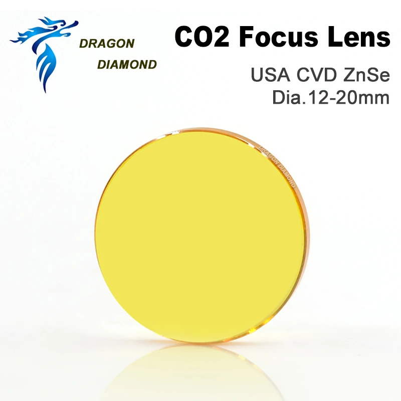 США CVD ZnSe CO2 Лазерная линза 12 мм 15 мм 18 мм 19,05 мм 20 мм Диаметр 38,1-127 мм 1,5-5 дюймов Длина фокусировки зеркала для CO2 лазерной машины